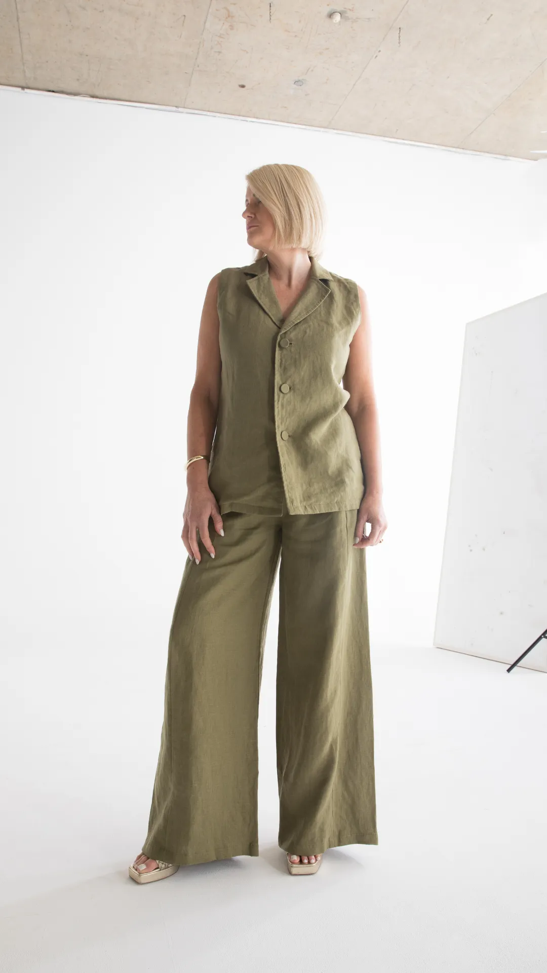 Parker Linen Pants - Pistachio