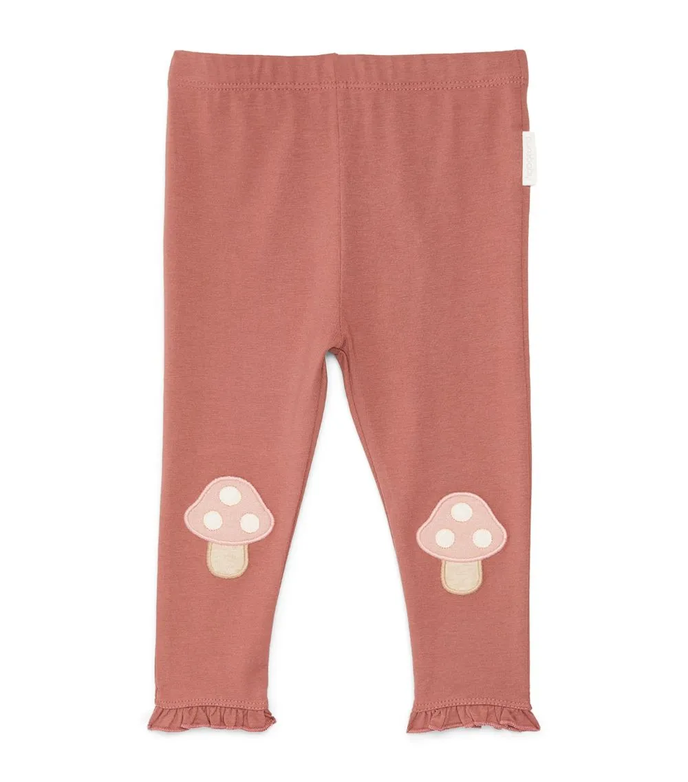 Purebaby Mushroom Leggings - Prune