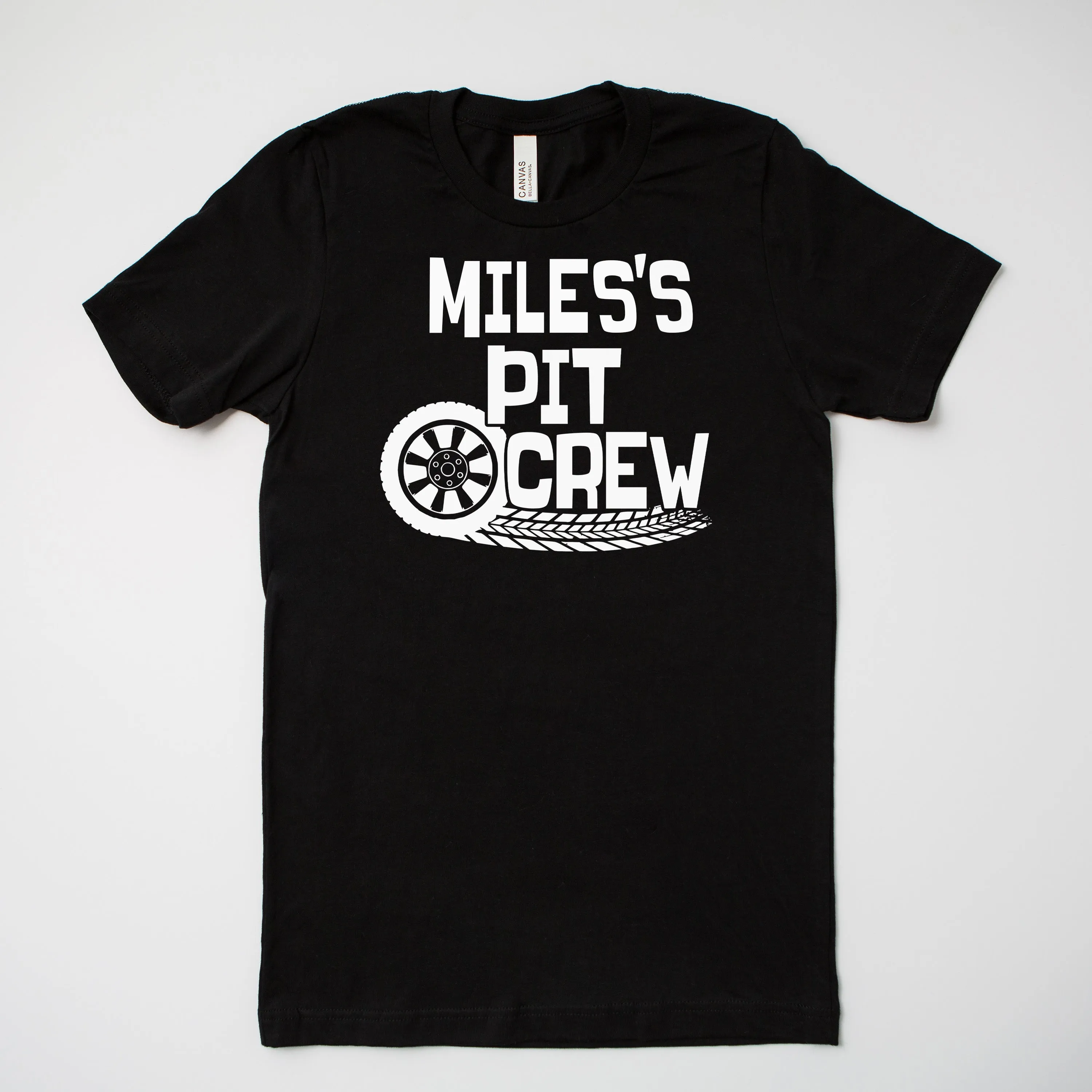 "Pit Crew" Racing Themed Personalized Birthday T-shirt