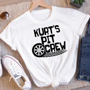 "Pit Crew" Racing Themed Personalized Birthday T-shirt