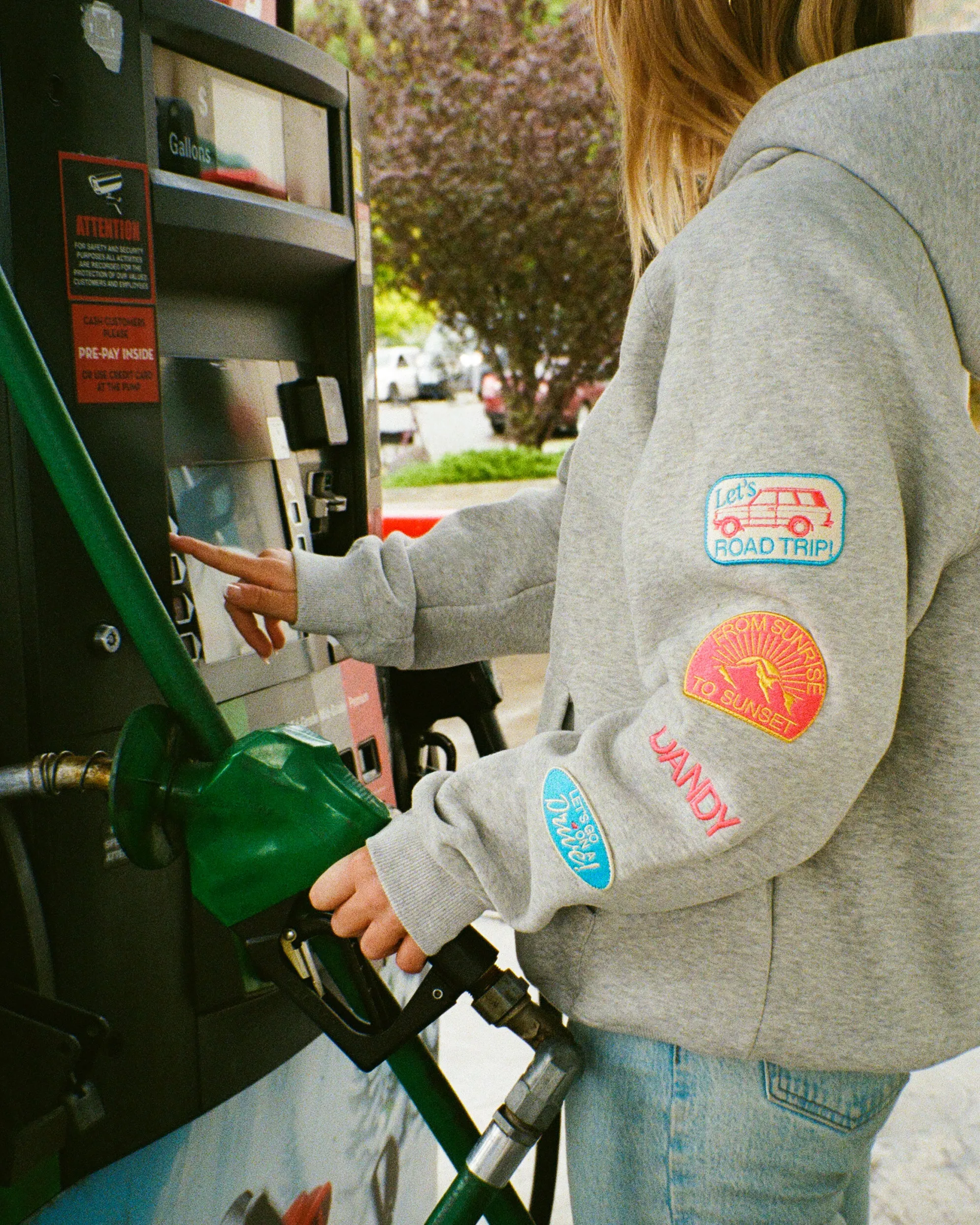 "Road Trip!" Oversized Lux Hoodie in Dark Heather