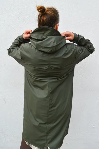 Rains Long Green Jacket