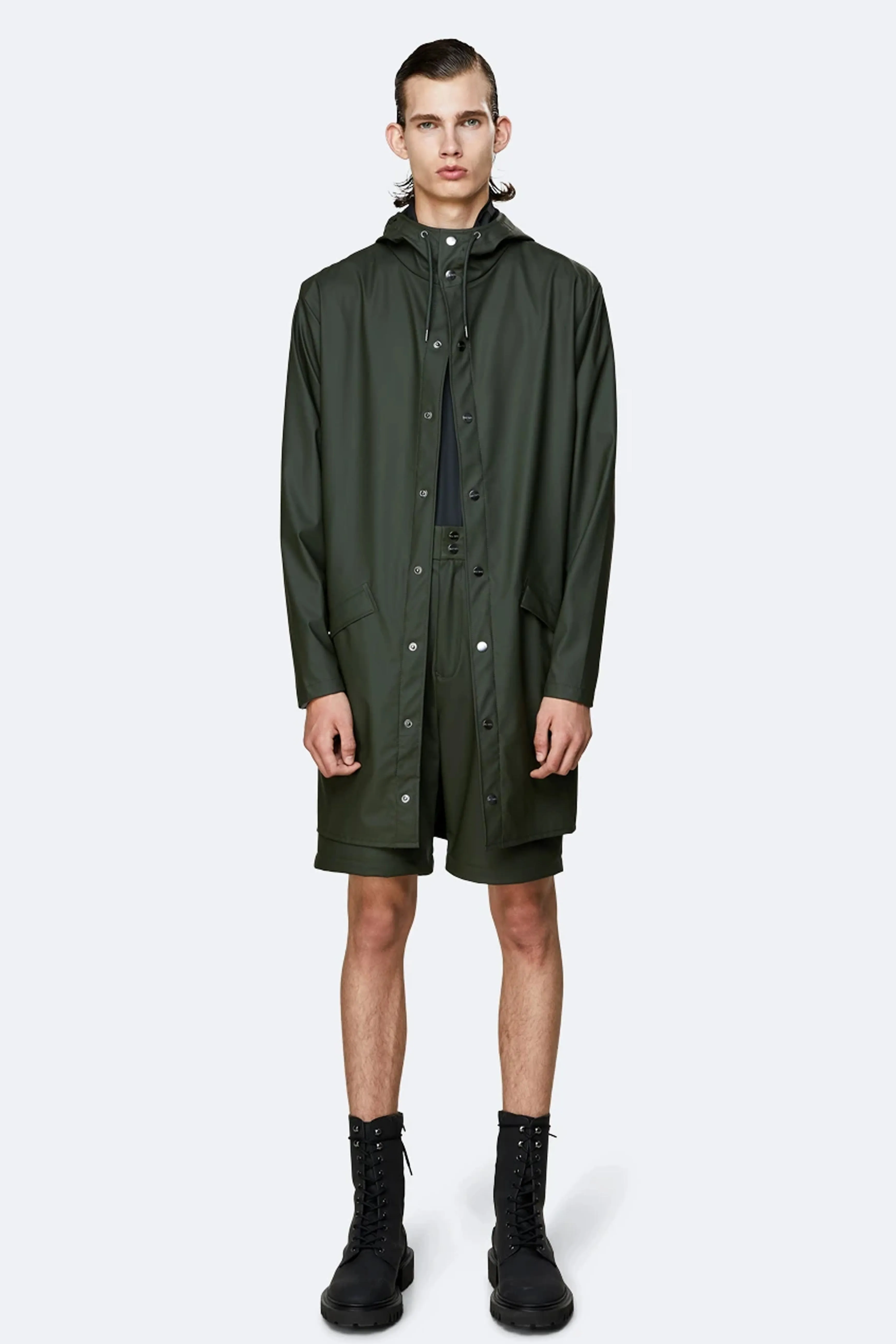 Rains Long Green Jacket