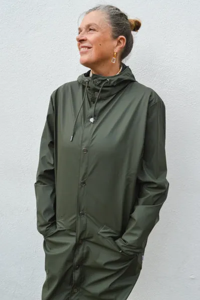 Rains Long Green Jacket