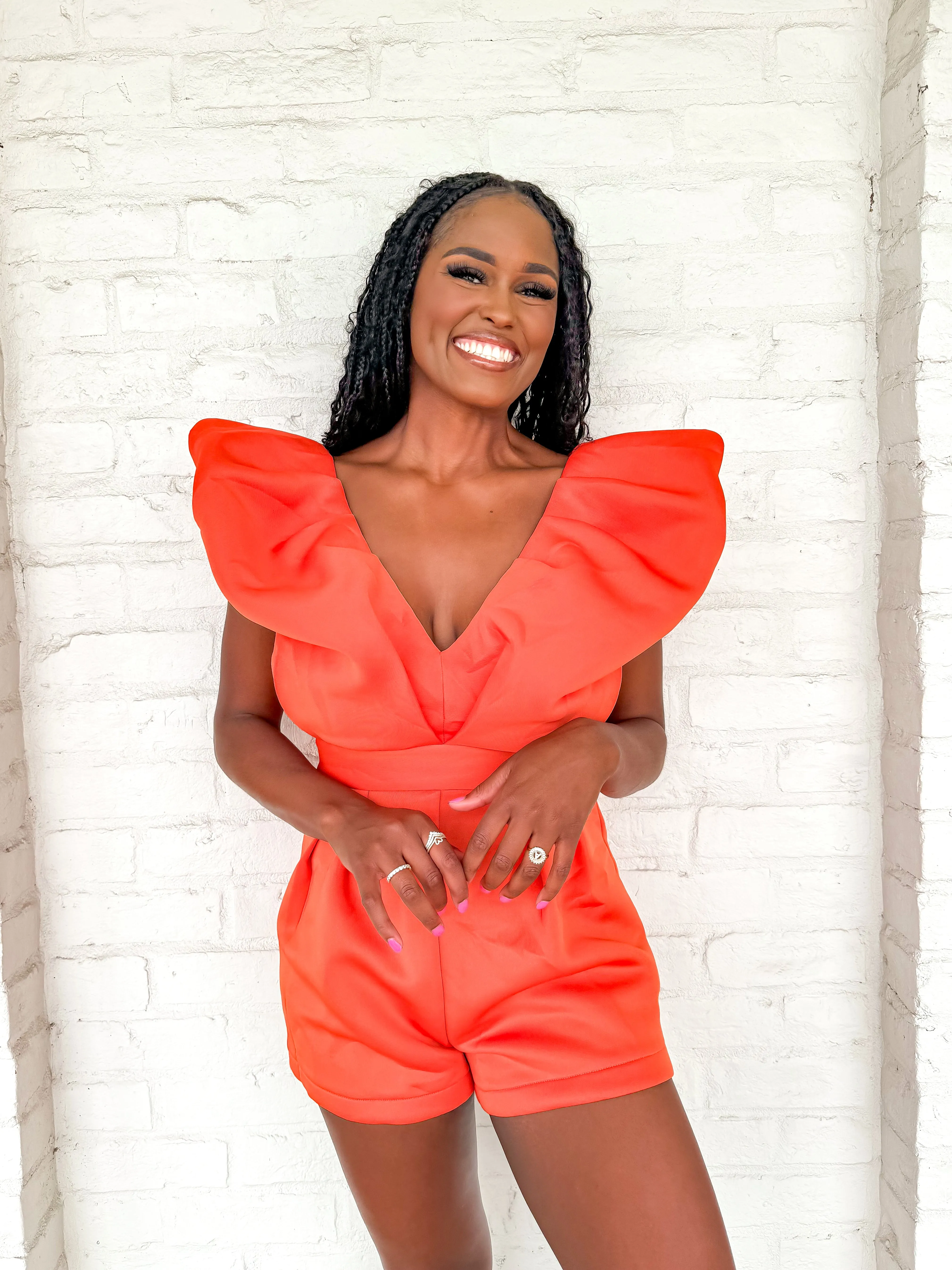 Rays Of Hope Romper Orange