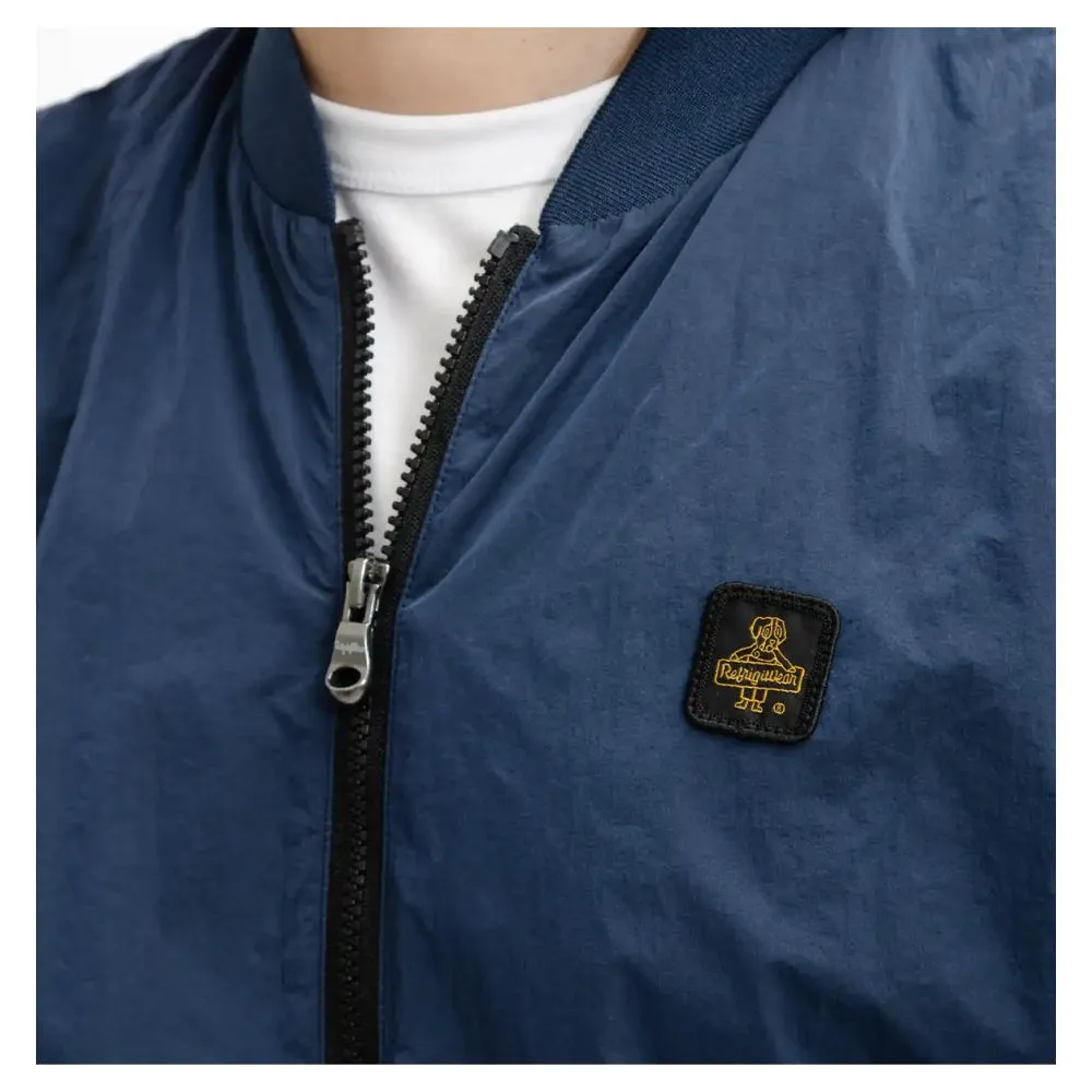 Refrigiwear Elevated Casual Blue Bomber Jacket