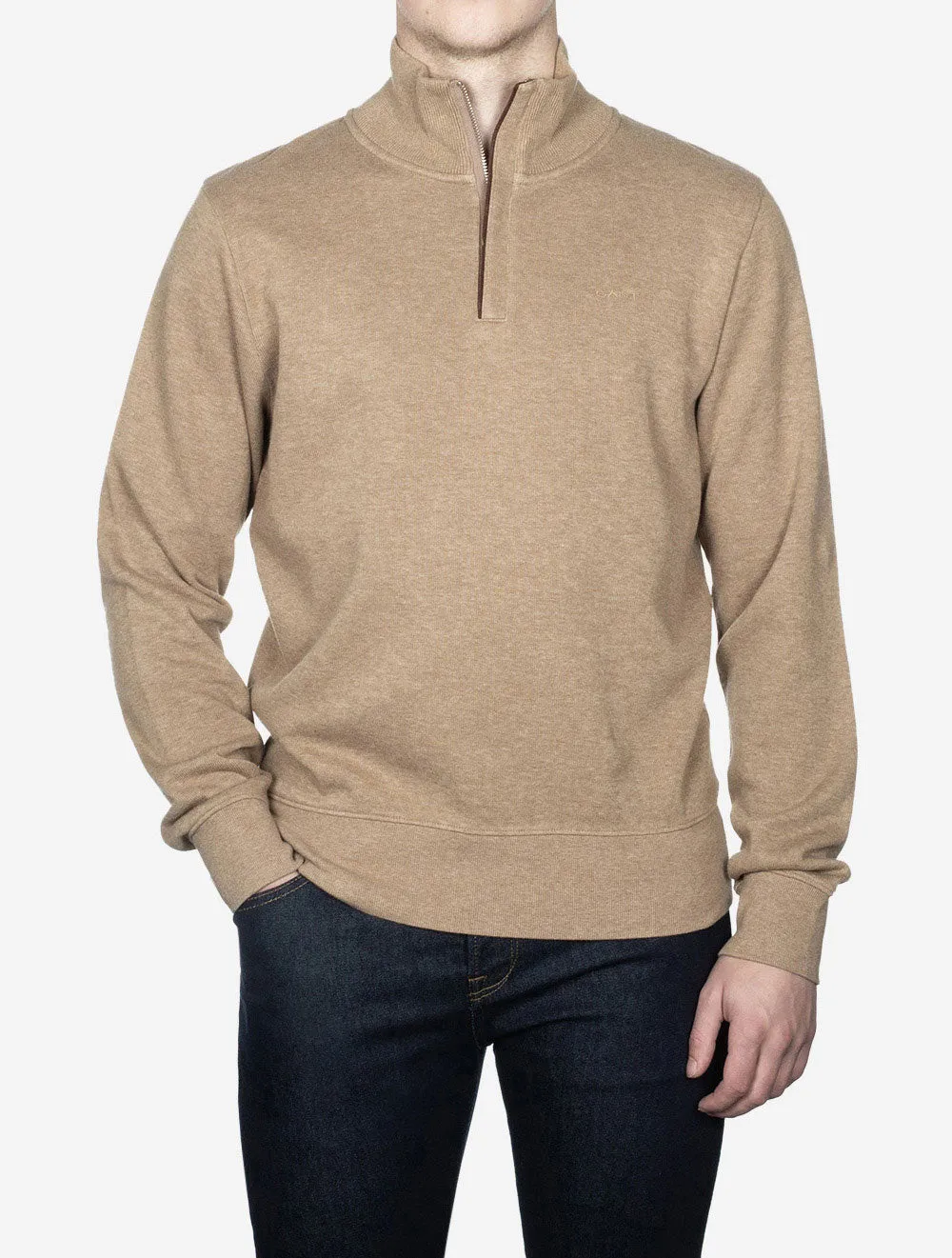 Sacker Half Zip Khaki Melange