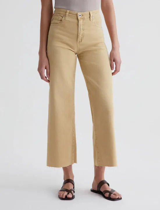 Saige Wide Leg Crop - Sulfur Aspen Yellow