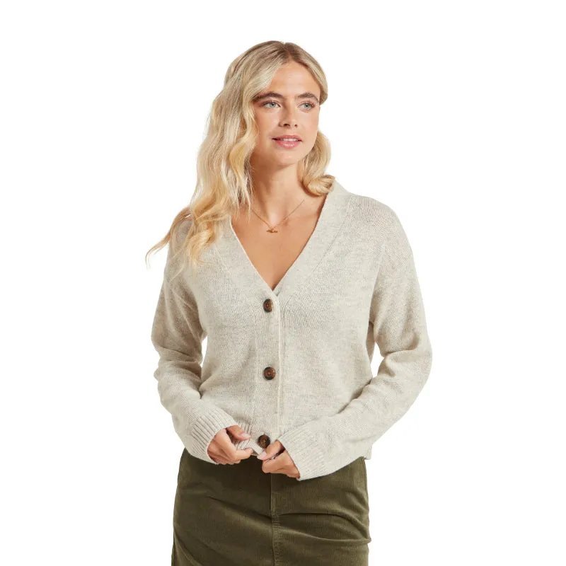 Schoffel Filey Ladies Merino Mix Cardigan - Oat Grey