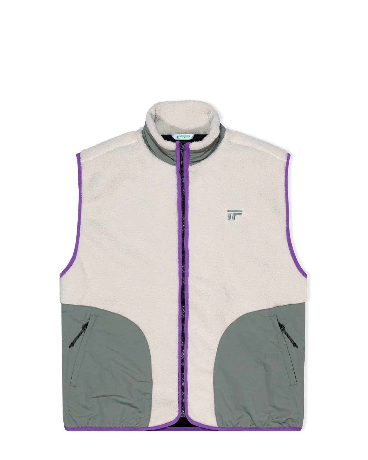 Sherpa Stash Vest - Cream / Sage