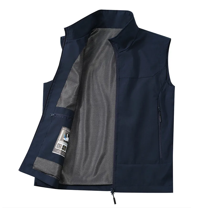 Sports Outdoor Waterproof Training Full-zip Vest