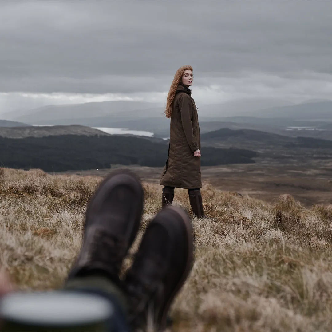 Struther Ladies Long Riding Coat - Sage by Hoggs of Fife