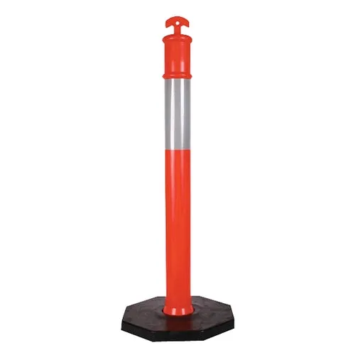 T-Top Reflective Bollard c/w 8kg Base