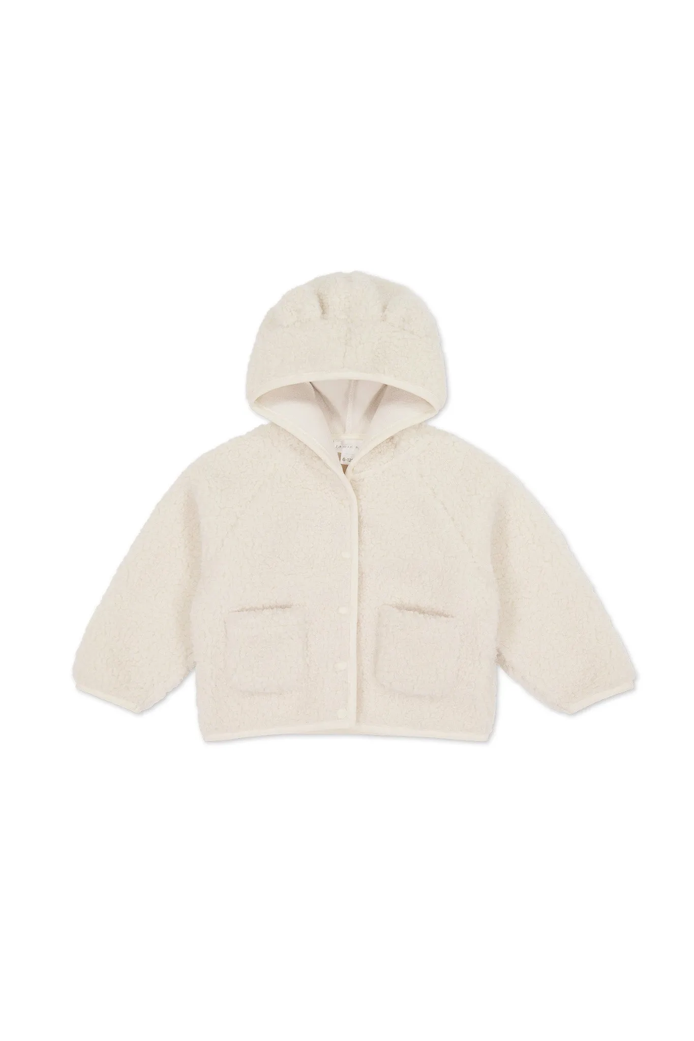 Tatum Recycled Polyester Sherpa Jacket - Natural