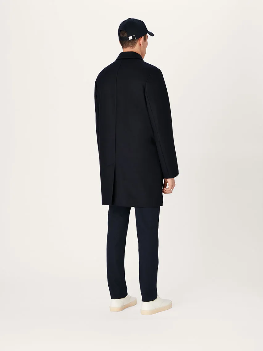 The Modular Coat || Navy | Recycled Wool