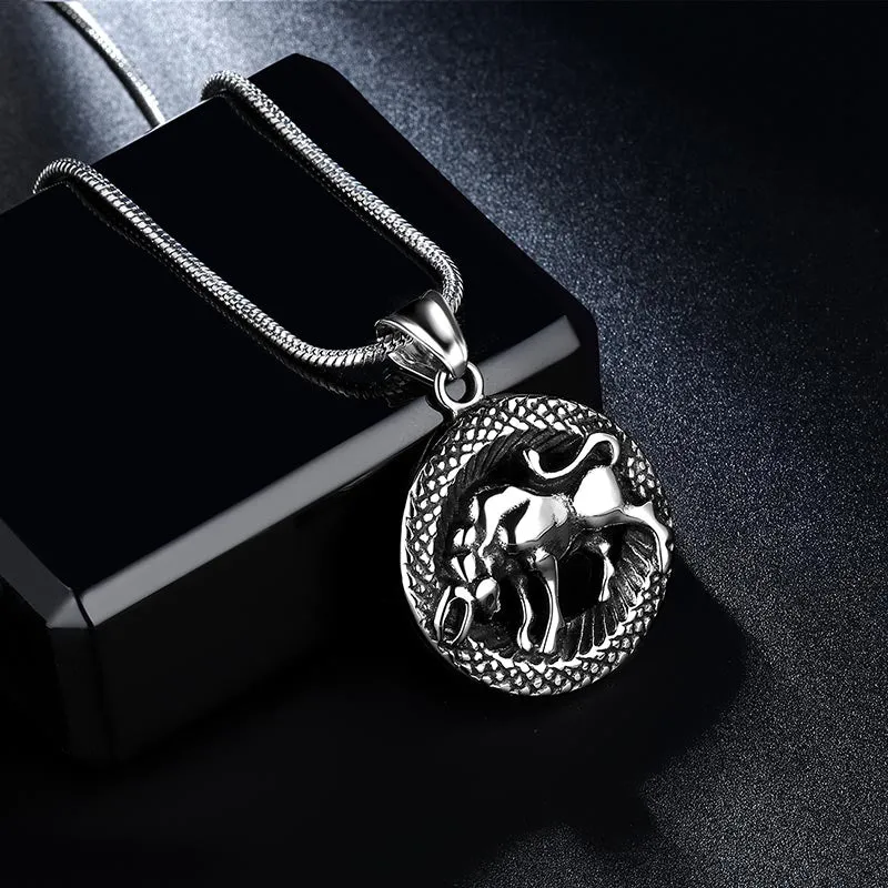 Tokyo Mart Men Zodiac Taurus Necklace Pendant Star Sign Constellation Jewelry Women Boys Girls Birthday Gift