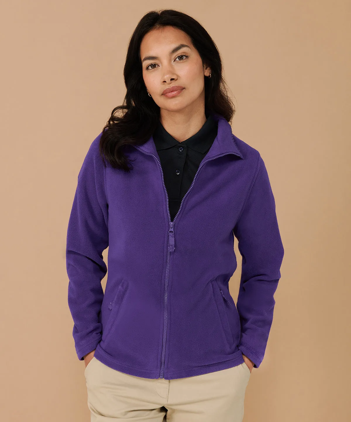 Womens microfleece jacket | Fuchsia