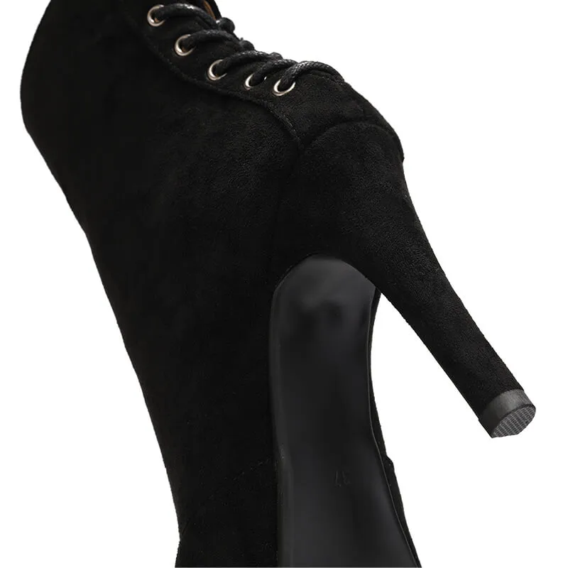 Women's Open Toe Stiletto Dance Boots